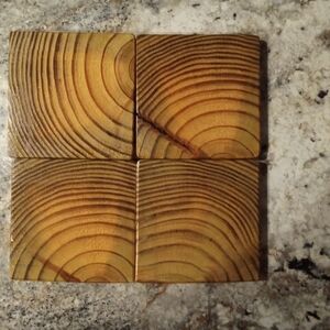 Handcrafted wood coasters